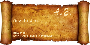 Arz Endre névjegykártya