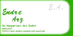 endre arz business card